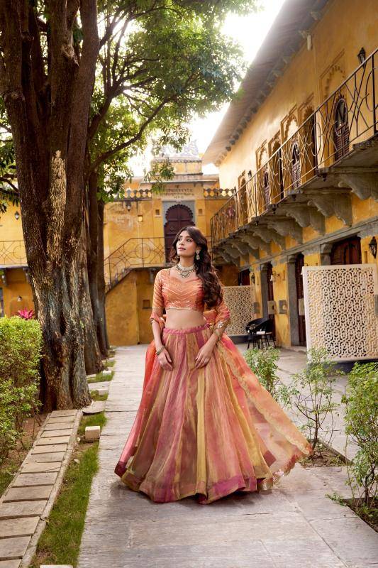 LNB 1454 PNK Silk Lehenga choli factory in Mumbai